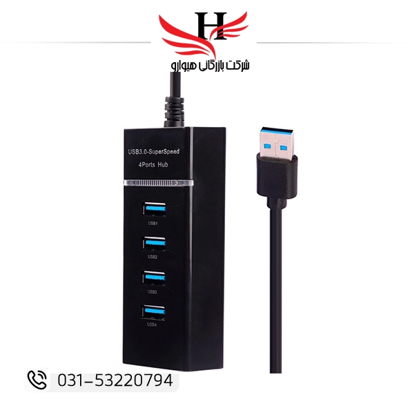 تصویر هاب سیم 4 پورت مای گروپ مدل 303  MY GROUP 120CM USB0.3